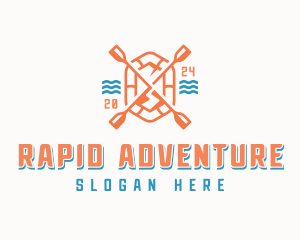 Rafting Paddles Kayak logo design