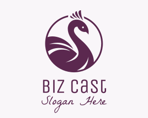Animal Rehabilitation - Purple Peafowl Bust logo design