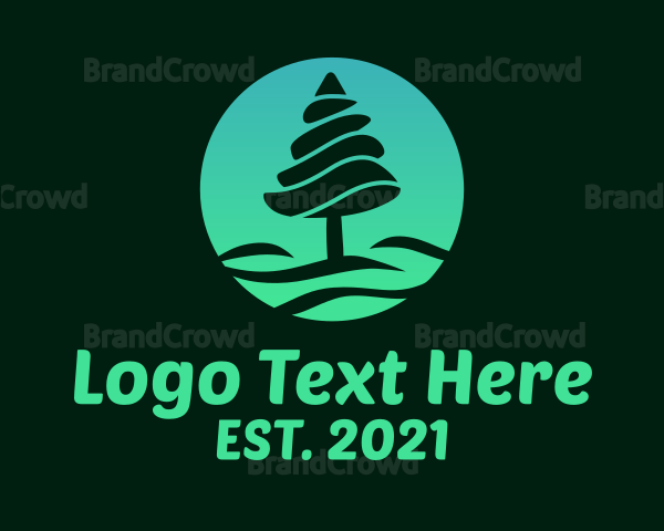 Green Pine Tree Logo