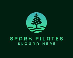 Forest - Green Pine Tree logo design