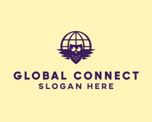 International - International Global Owl logo design