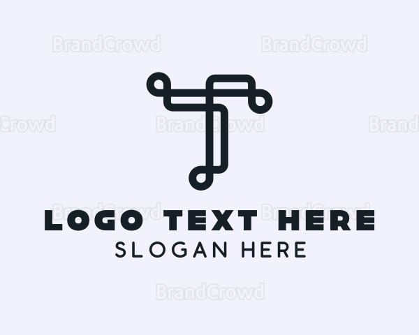 Tech Brand Letter T Logo