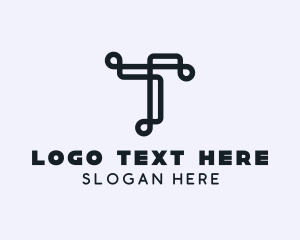 Letter T - Tech Brand Letter T logo design