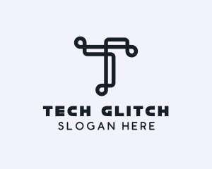 Tech Brand Letter T logo design