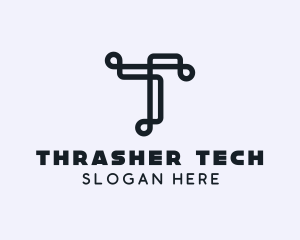 Tech Brand Letter T logo design