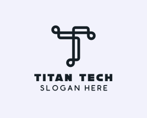 Tech Brand Letter T logo design