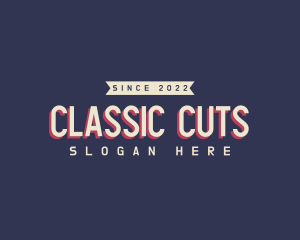 Retro Clothing Banner logo design