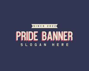 Retro Clothing Banner logo design