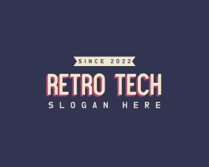 Retro Clothing Banner logo design