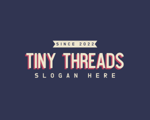 Retro Clothing Banner logo design