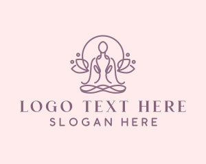 Yoga - Floral Yoga Zen logo design