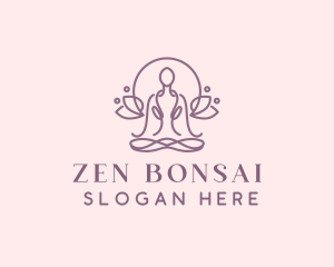 Floral Yoga Zen logo design