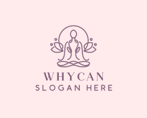 Relax - Floral Yoga Zen logo design