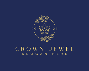 Pageantry - Golden Wreath Crown logo design