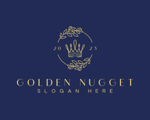 Golden Wreath Crown logo design