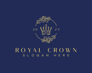 Majesty - Golden Wreath Crown logo design