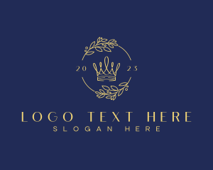 Expensive - Golden Wreath Crown logo design