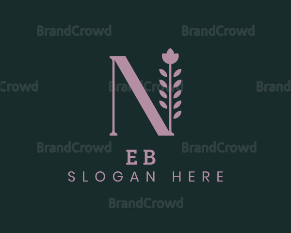 Skincare Brand Letter N Logo