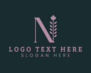 Pink - Skincare Brand Letter N logo design