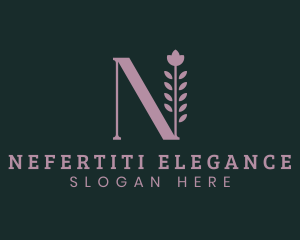 Skincare Brand Letter N logo design