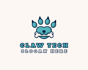 Dog Bone Paw logo design