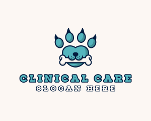 Dog Bone Paw logo design