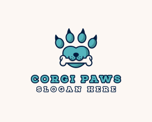 Dog Bone Paw logo design