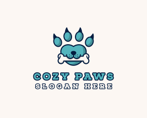 Dog Bone Paw logo design