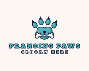 Dog Bone Paw logo design