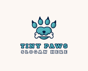 Dog Bone Paw logo design