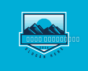 Campsite - Mountain Hiking Travel logo design