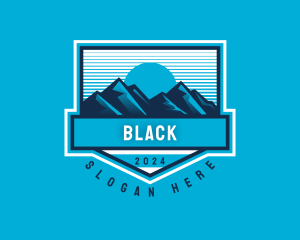 Exploration - Mountain Hiking Travel logo design