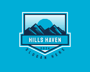 Mountain Hiking Travel logo design