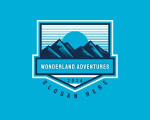 Mountain Hiking Travel logo design