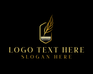 Novel - Feather Writing Quill logo design