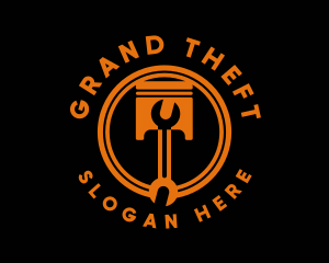 Orange Wrench Piston Tools Logo
