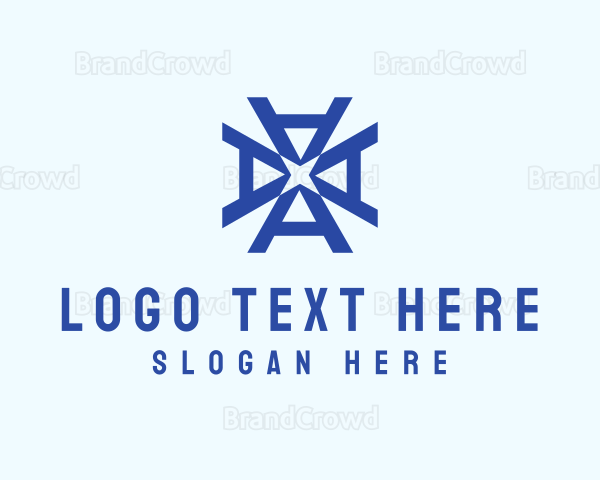 Modern Star Letter A Logo