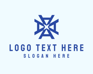 Modern Star Letter A logo design