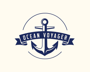 Seafarer - Navy Anchor Sail logo design