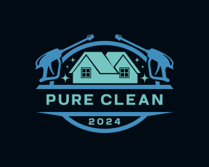 Pressure Washer Cleaning Chores logo design