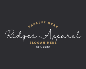  Apparel Script Company logo design