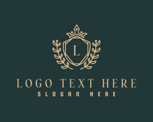 Laurel Leaf - Academy Shield Wreath logo design