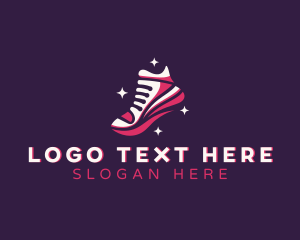 Cobbler - Sparkles Sneakers Shoe logo design