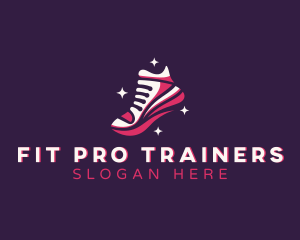 Trainers - Sparkles Sneakers Shoe logo design