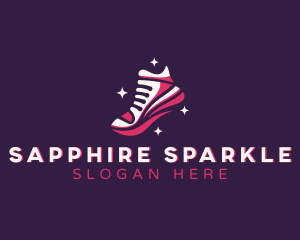 Sparkles Sneakers Shoe  logo design