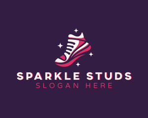 Sparkles Sneakers Shoe  logo design