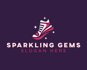 Sparkles Sneakers Shoe  logo design