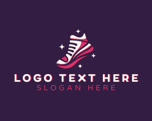 Shoe Cleaning - Sparkles Sneakers Shoe logo design