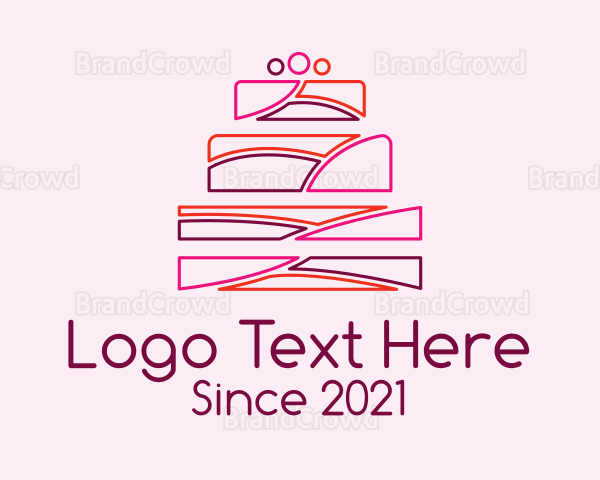 Multicolor Wedding Cake Logo