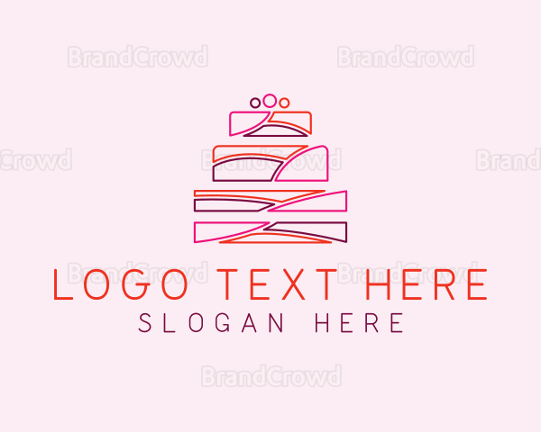 Wedding Cake Dessert Logo